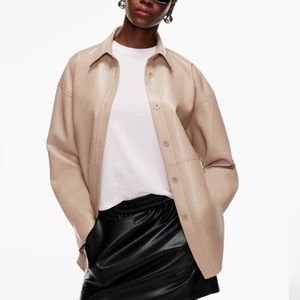 Babaton pelli shirt jacket fluent taupe xs